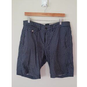 Goodale Shorts - Lightweight Navy and Polka Dot Men's Shorts - Size 34